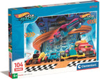Clementoni - puzzel - 104 stukjes - hot wheels - kinderpuzzel - vanaf 6 jaar
