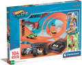 Clementoni - legpuzzel super color hot wheels 104 stuks