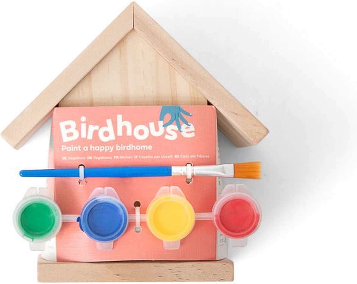Bs toys maak je eigen houten vogelhuisje bouwset