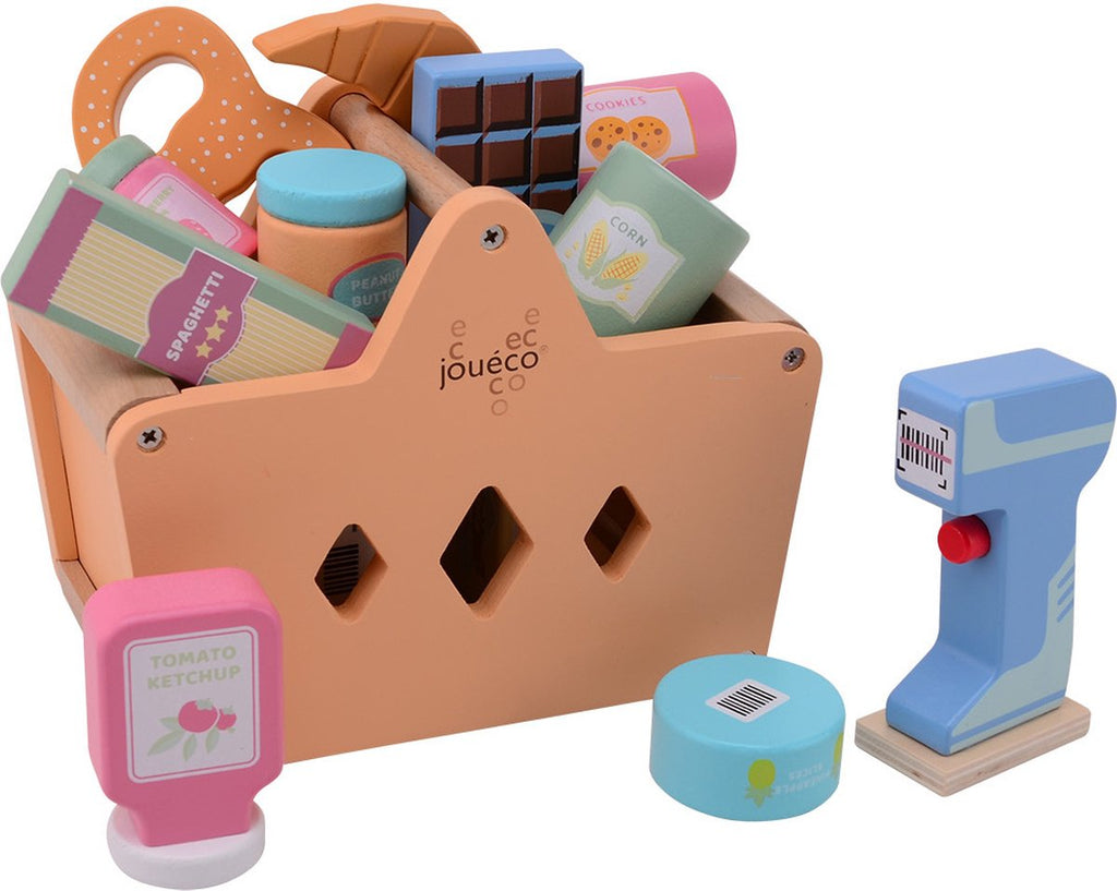 Jouéco - Jouéco - winkelmand met boodschappen én scanner - 17.3 cm