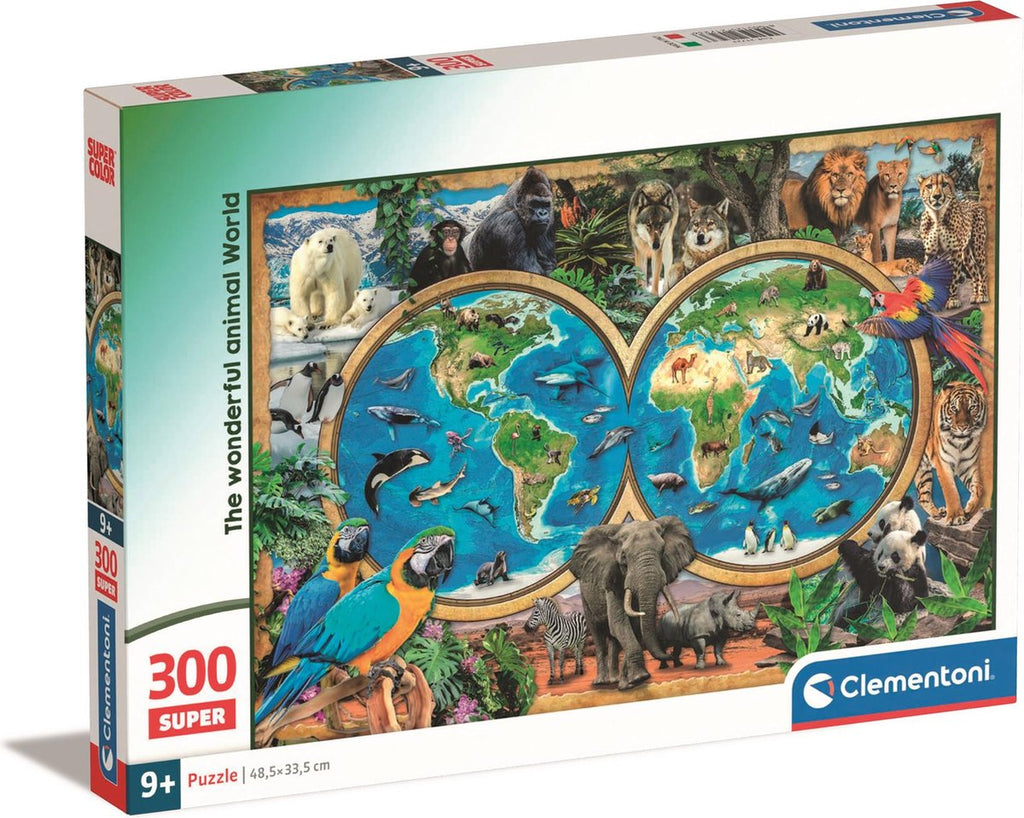 Clementoni - legpuzzel super color the wonderful animal world 300st.