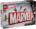 Lego marvel: marvel logo en minifiguren bouwbare decoratie en speelgoed voor kinderen 76313