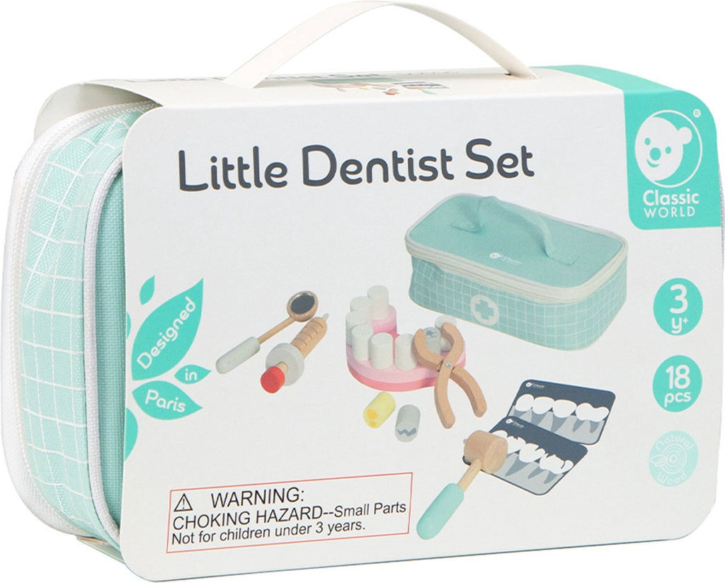 Classic World - kleine tandartsset dokterskoffer 18-delig.