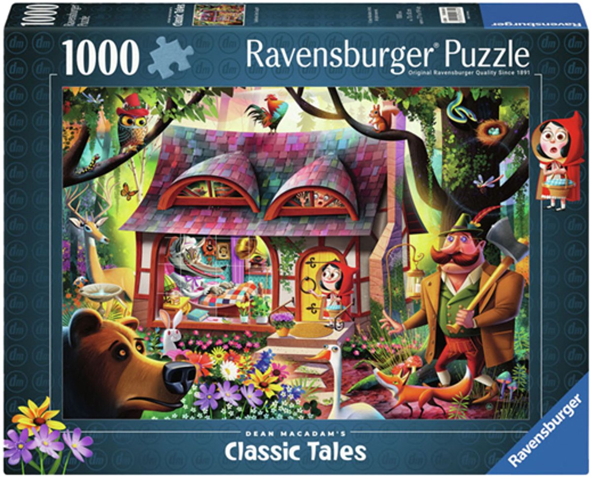 Ravensburger - puzzel roodkapje en de wolf - legpuzzel - 1000 stukjes