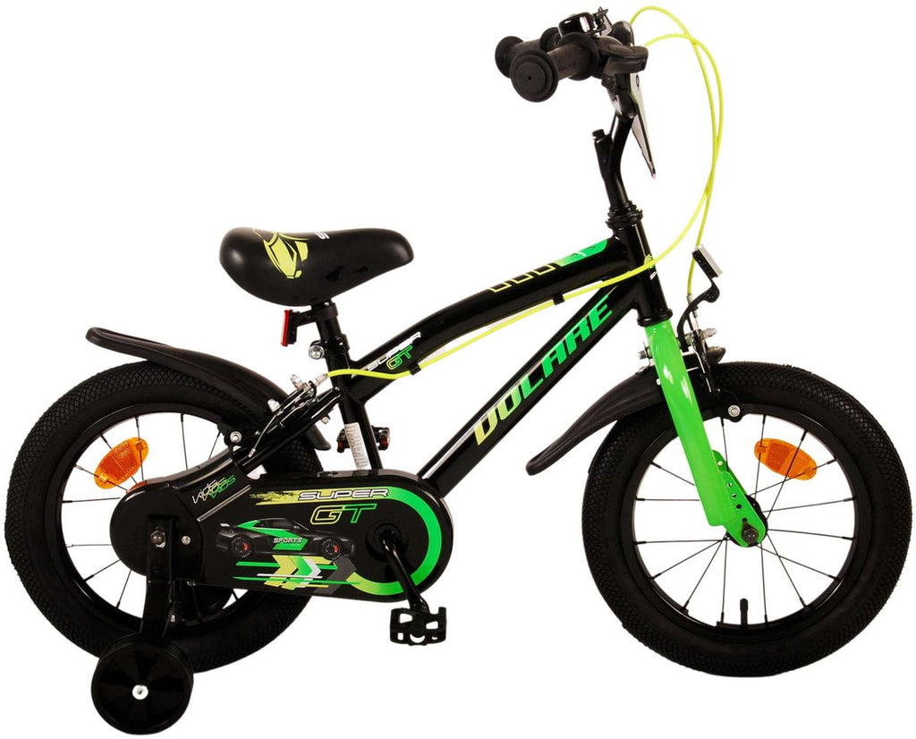 Volare - super gt kinderfiets - jongens - 14 inch - groen - twee handremmen