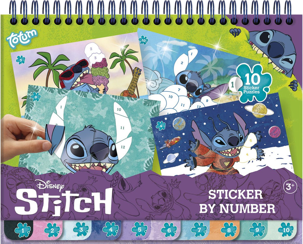 Totum stickeren op nummer boek stitch