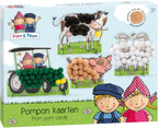 Bambolino fien teun knutselen - pompom plakken - knutselset boerderijdieren - creatief speelgoed, peuter, kleuter - vanaf 3 jaar - toys