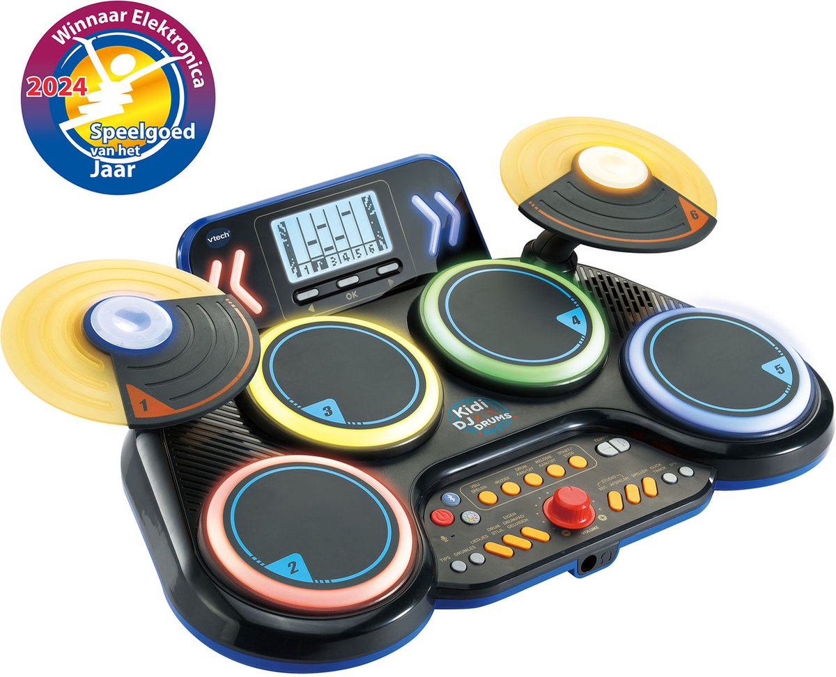 VTech - kidi dj drums - interactief speelgoed - stimuleert creativiteit - inclusief opname functie & bluetooth - speelgoed vanaf 6 jaar