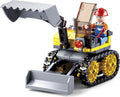 Sluban - town graafmachine mini excavator bouwspeelgoed kinderen vanaf 6 jaar – constructiespeelgoed modelbouw – bouwdoos met 132 bouwstenen – m38-b0377c