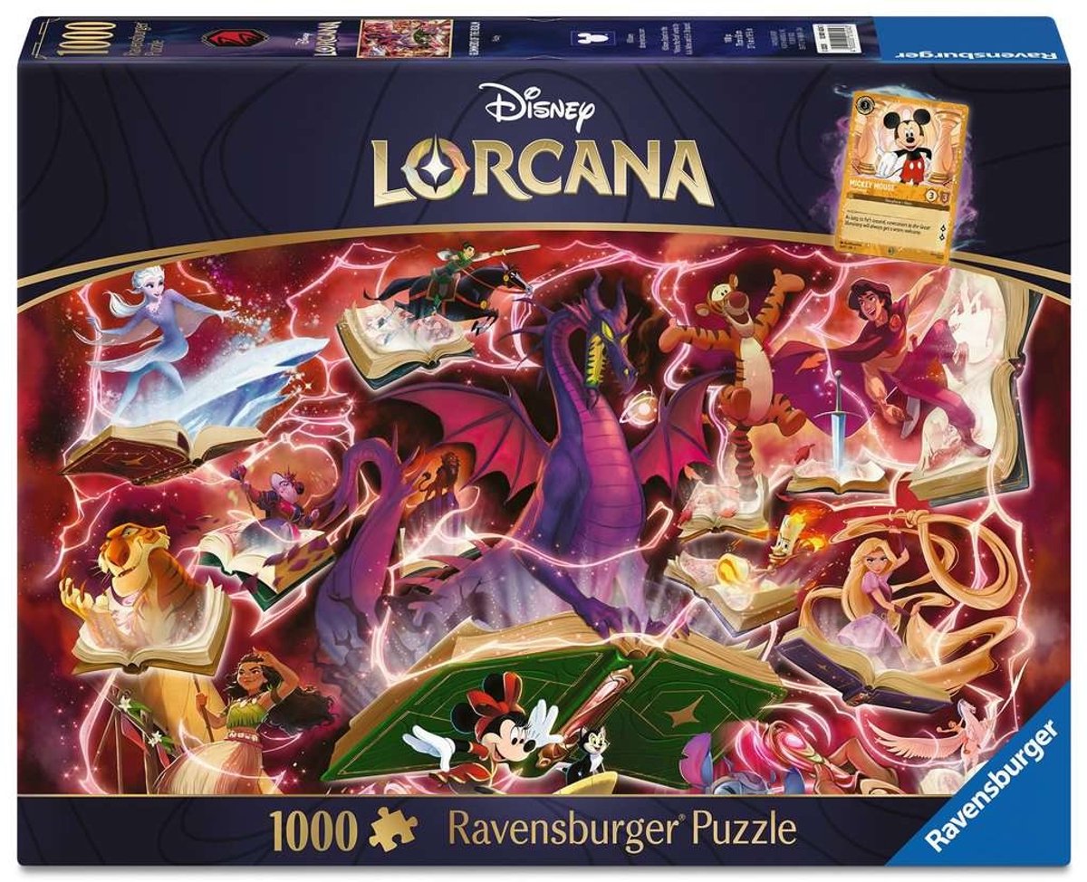 Ravensburger - legpuzzel disney lorcana glimmers of the realm: ruby - 1000st.