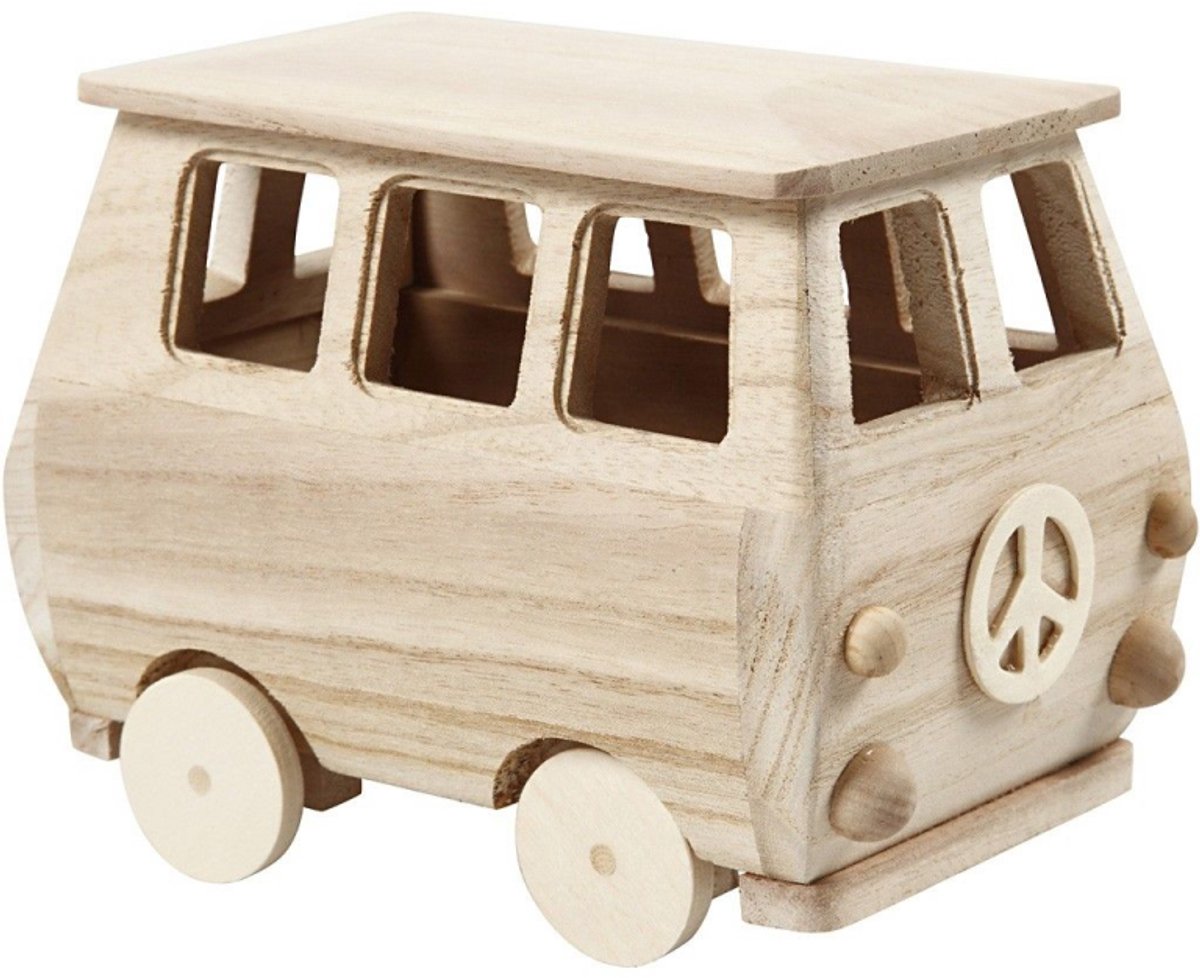 Creativ Company - Creativ Company Houten mini bus 17x10x13cm