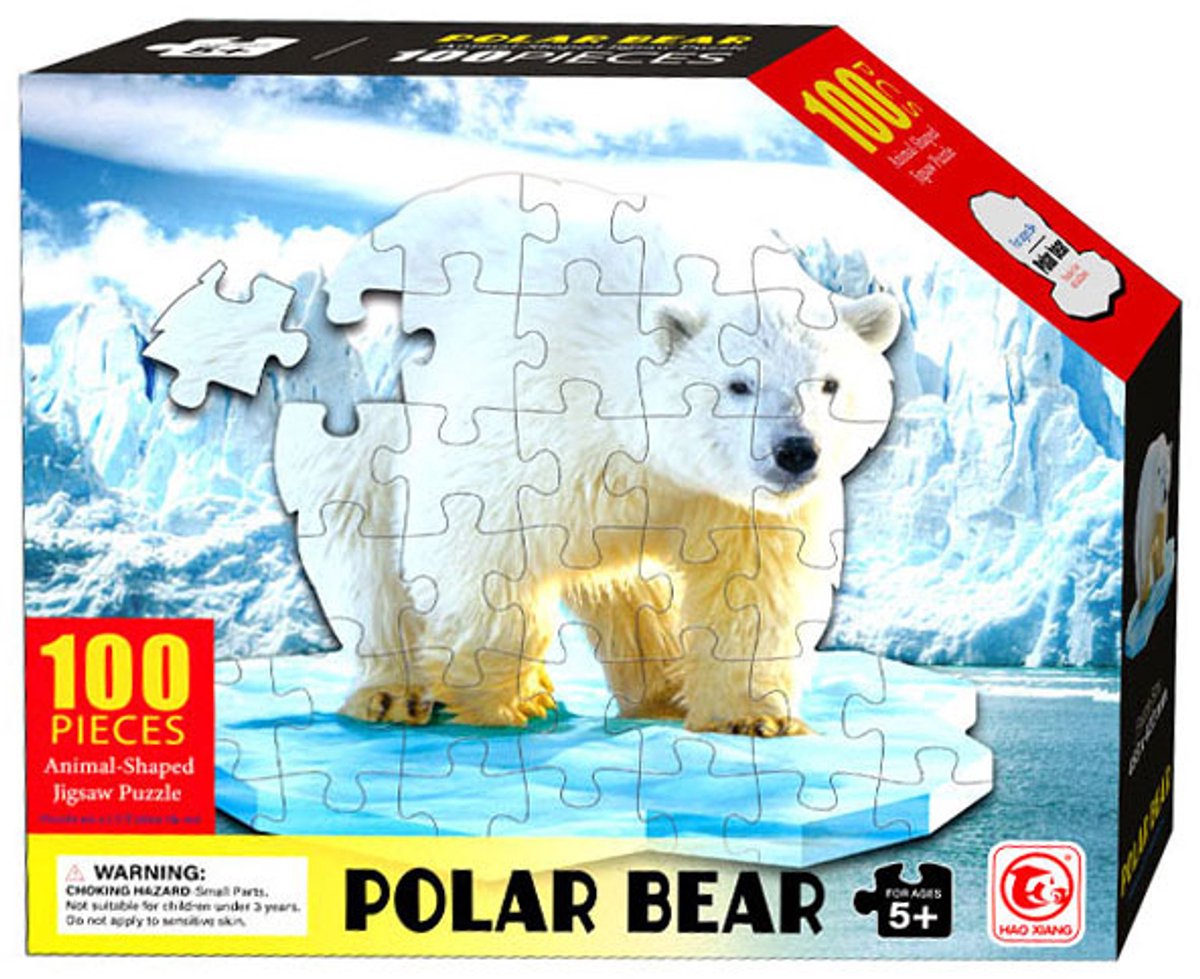 Lobbes speelgoed bv shape puzzel ijsbeer, 100st.