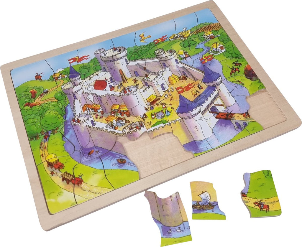 Playwood - wood Houten puzzel kasteel