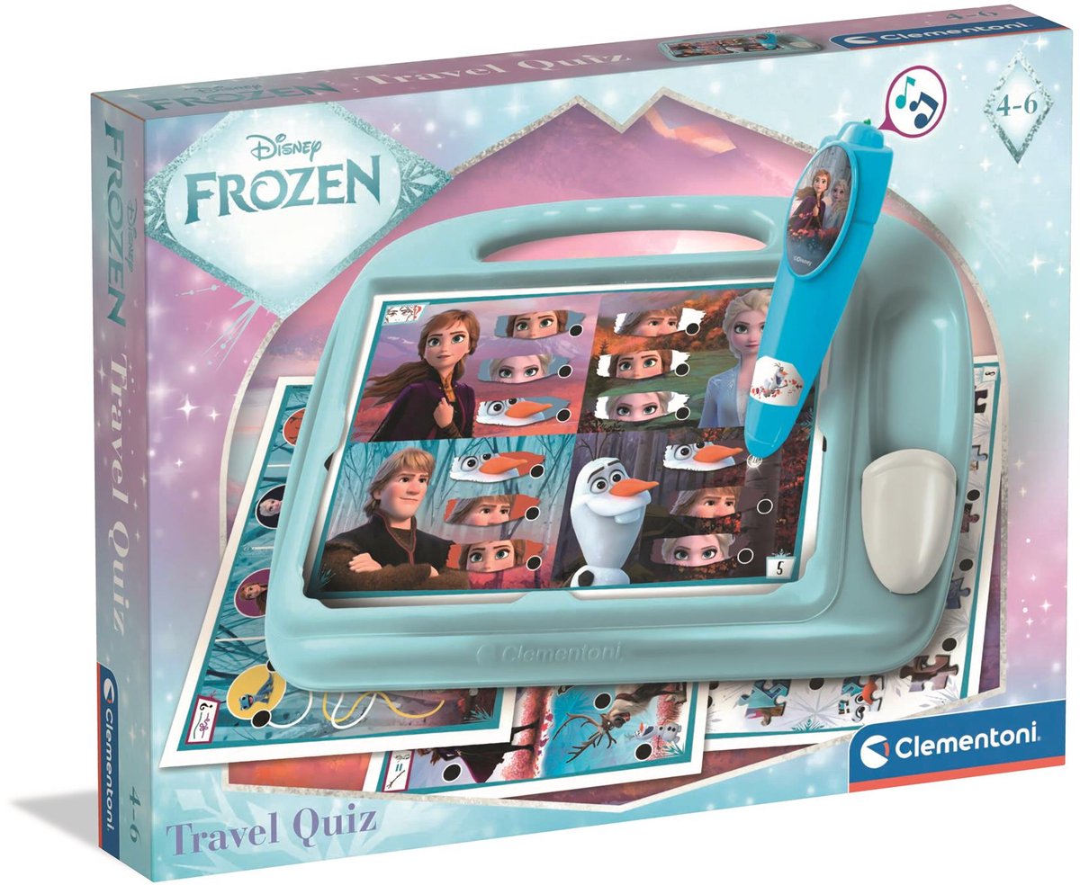 Clementoni - travel quiz - disney frozen - educatief spel met elektronische pen - vanaf 3 jaar
