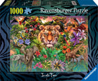 Merkloos sans marque ravensburger | puzzel | jungle tiger | 1000 stukjes
