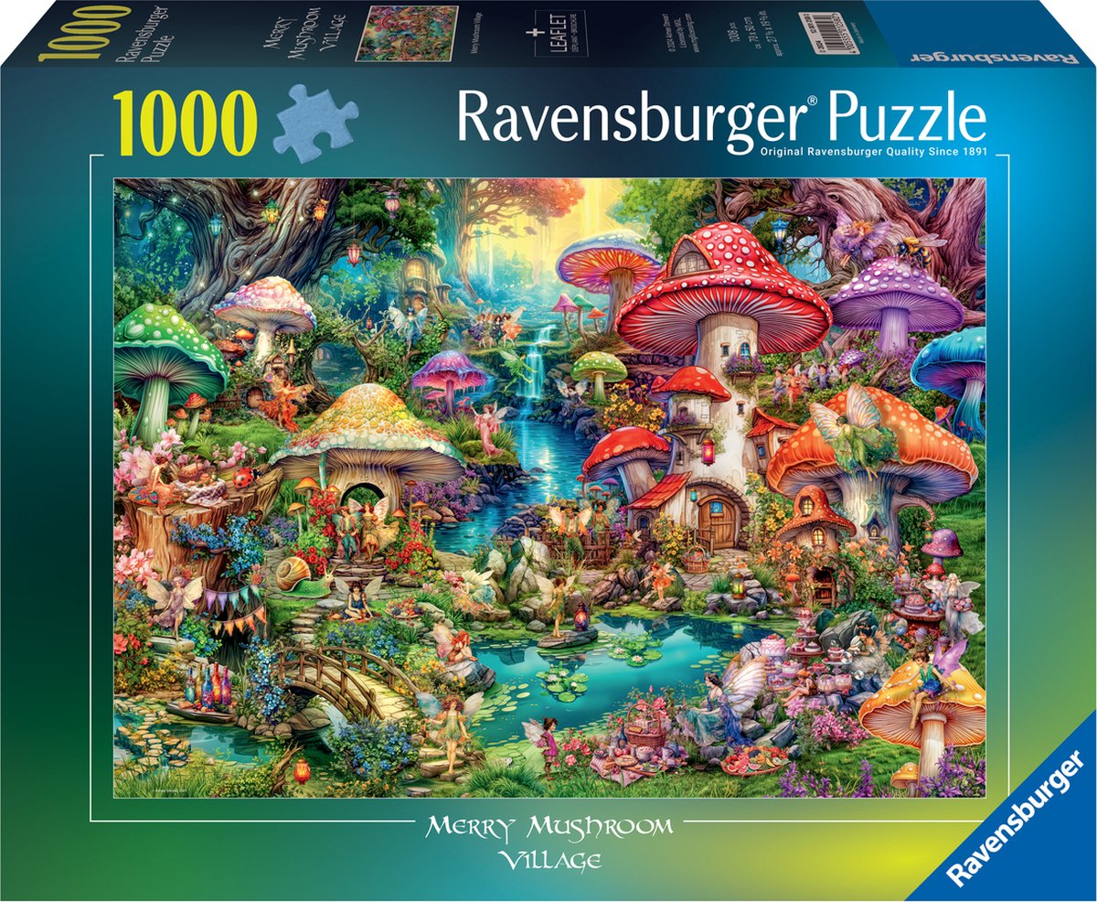 Ravensburger - legpuzzel merry mushroom village 1000st.