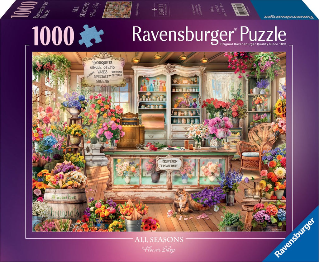 Ravensburger - legpuzzel all seasons flowershop 1000st.
