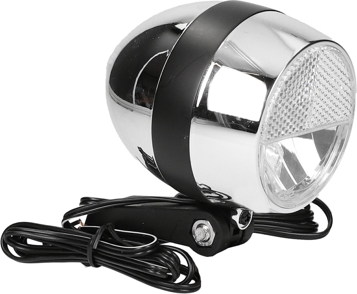 Cortina koplamp Amsterdam dynamo chroom zwart