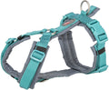 Trixie - hondentuig premium trekking aqua blauw / grafiet grijs