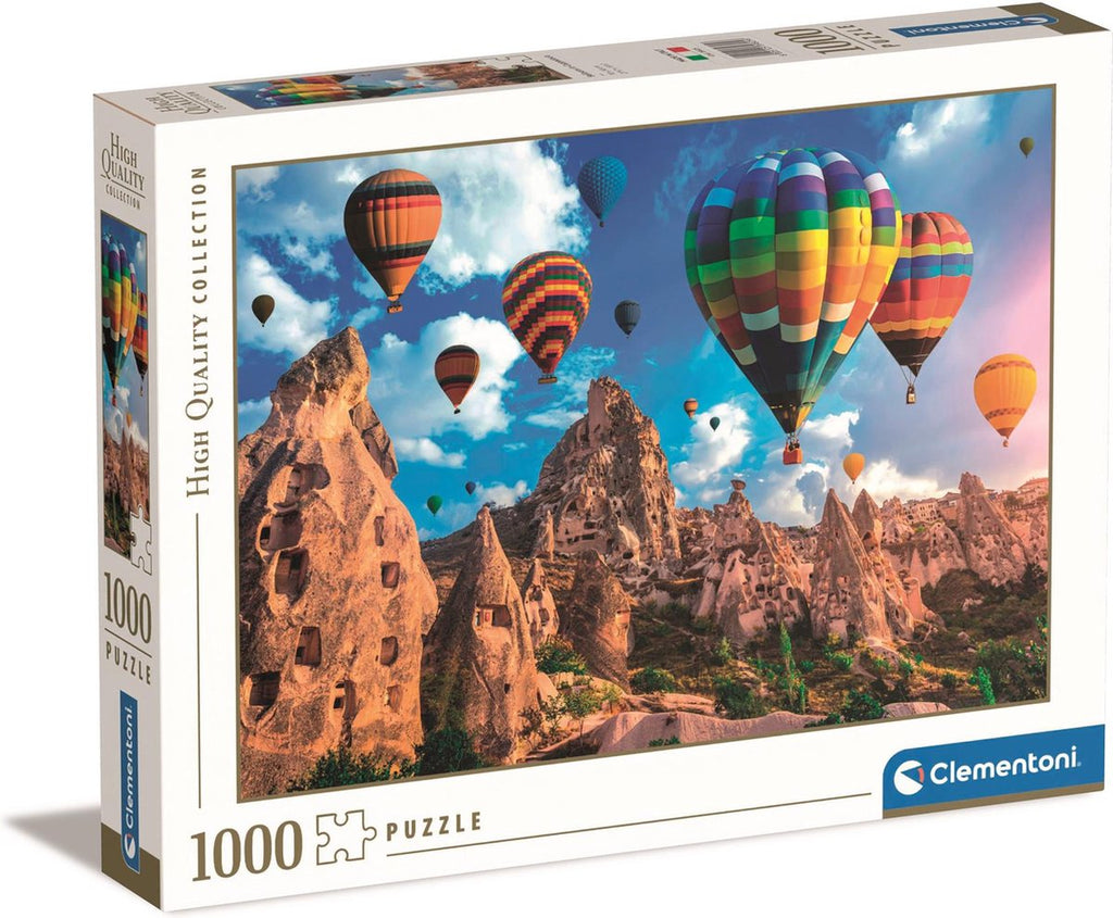 Clementoni - puzzel - 1000 stukjes - ballonnen in cappadocië - puzzel voor volwassenen - high quality collection