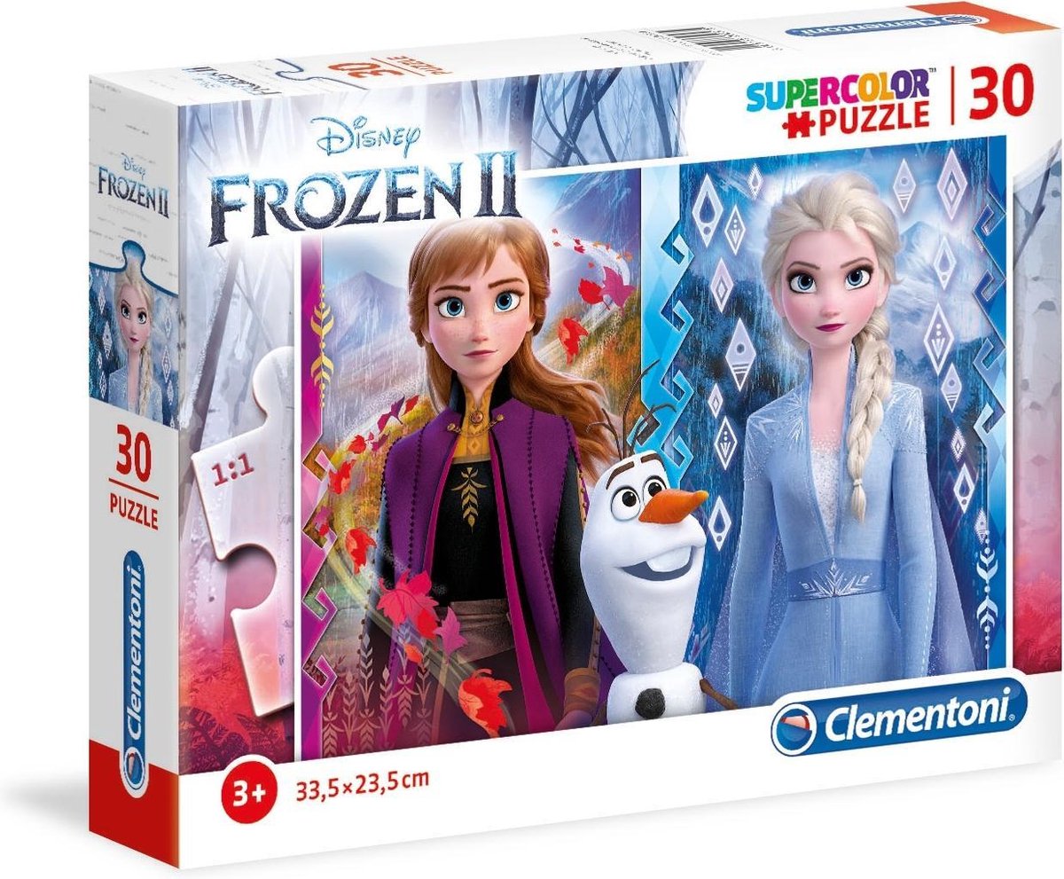 Clementoni - puzzel - 30 stukjes - frozen 2 - kinderpuzzel - vanaf 10 jaar