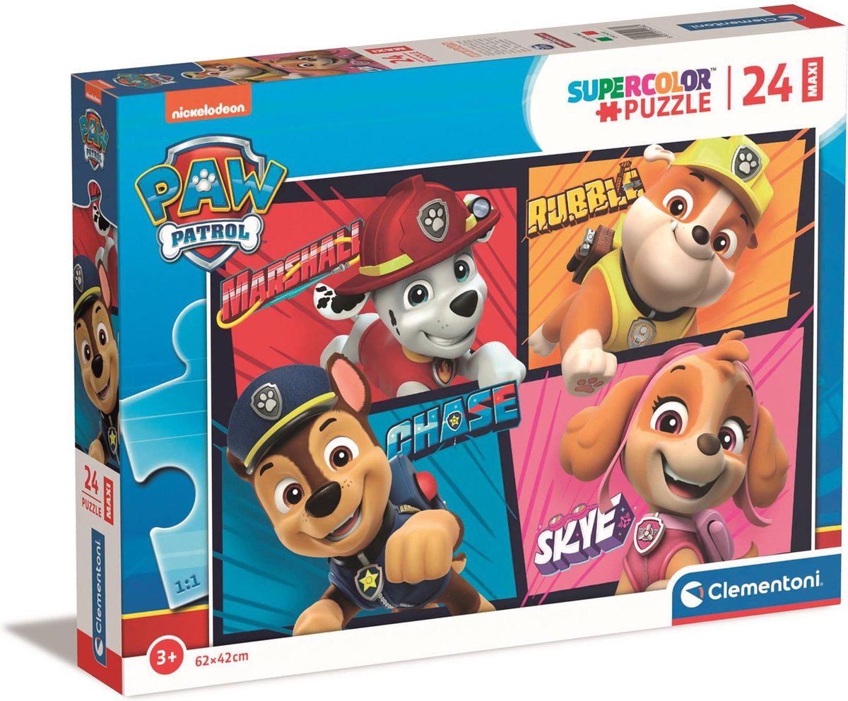 Clementoni - maxi legpuzzel paw patrol 24 stuks