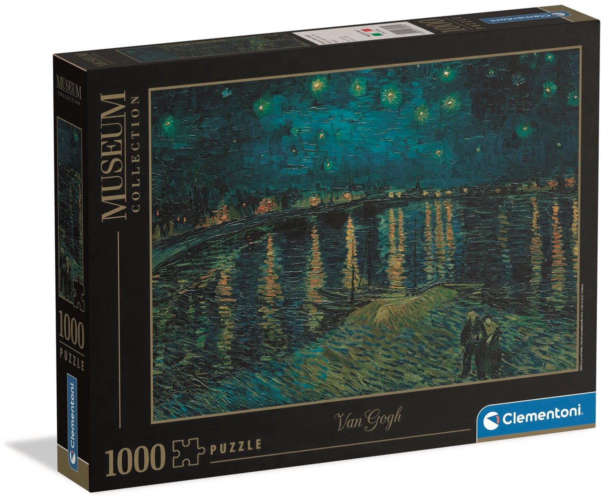 Clementoni - legpuzzel kunstwerken sterrennacht boven de rhône 1000st.