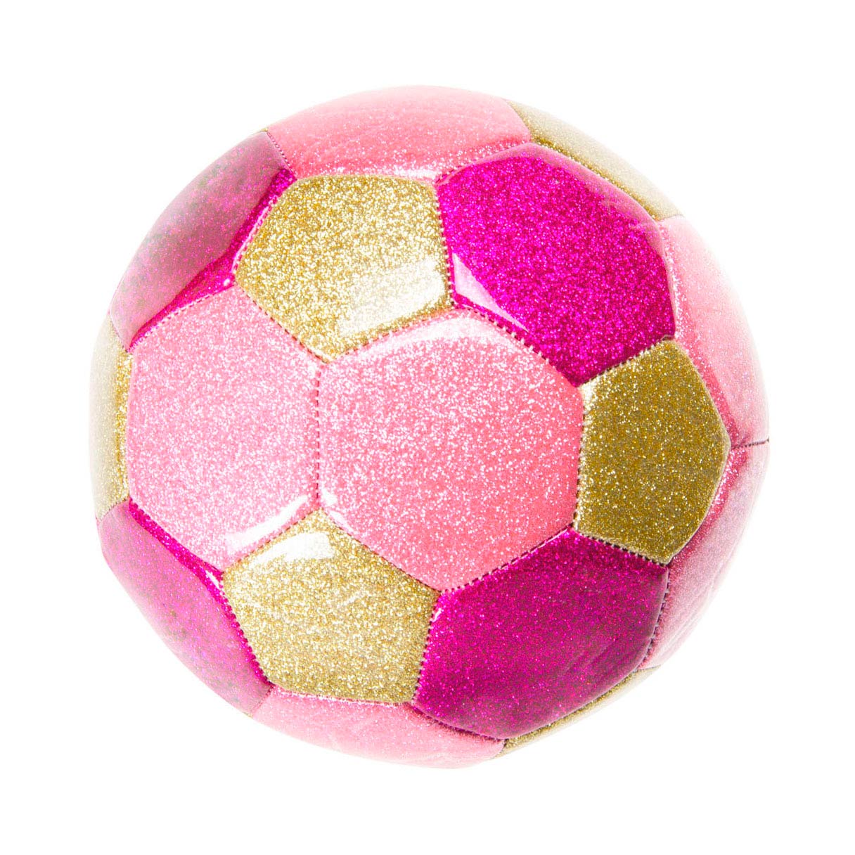 Duckiez - Duckiez Metallic voetbal roze 15cm