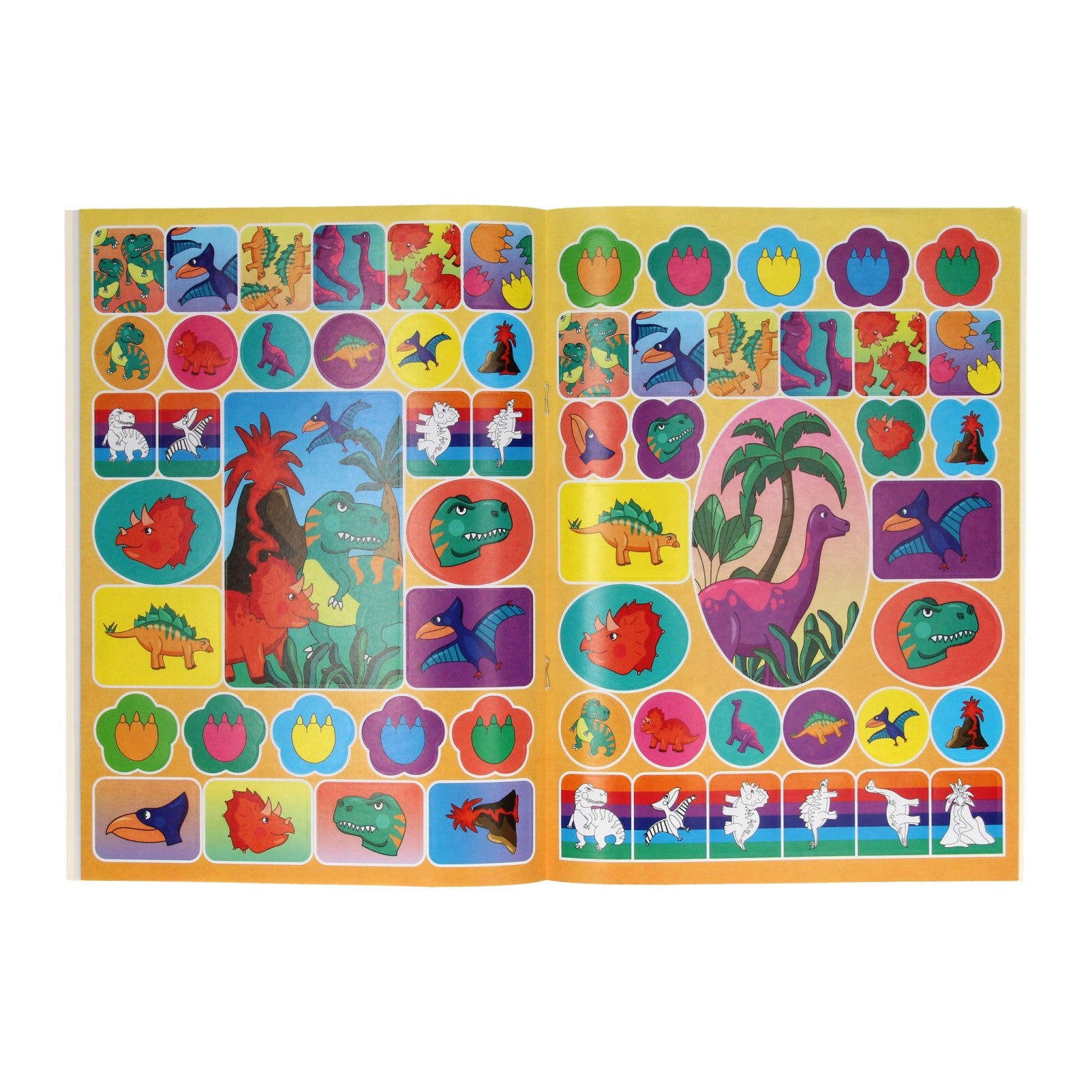 Duckiez kleurboek met stickervel dinosaurus