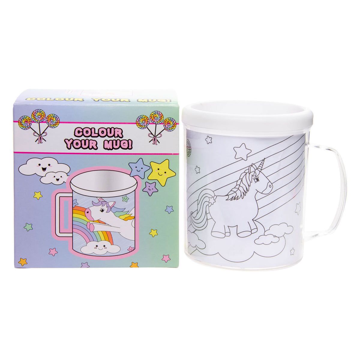 Duckiez kleur je eigen beker eenhoorn