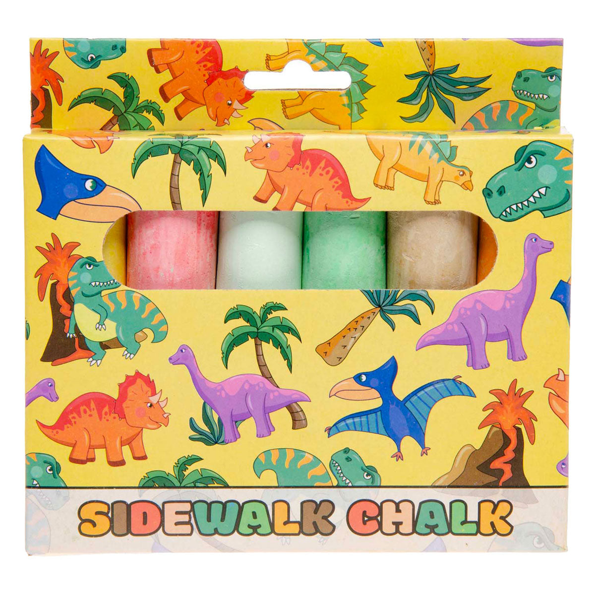 Duckiez - Duckiez Stoepkrijt dinosaurus 6 stuks