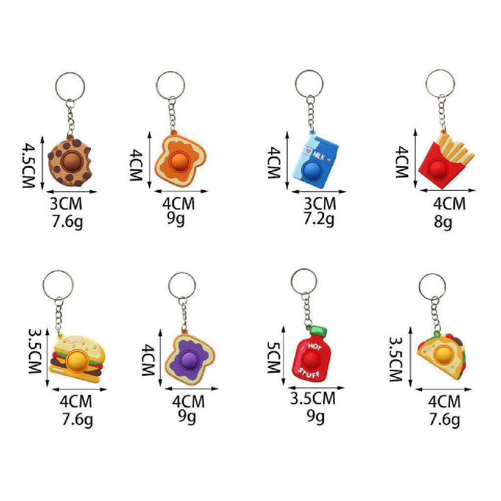 Duckiez - Duckiez Sleutelhanger pop it food thema