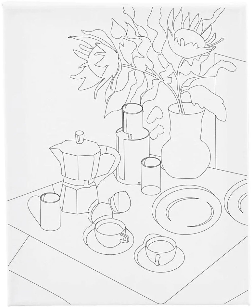 Creativ company schildercanvas met print onbijttafel - 24x30cm