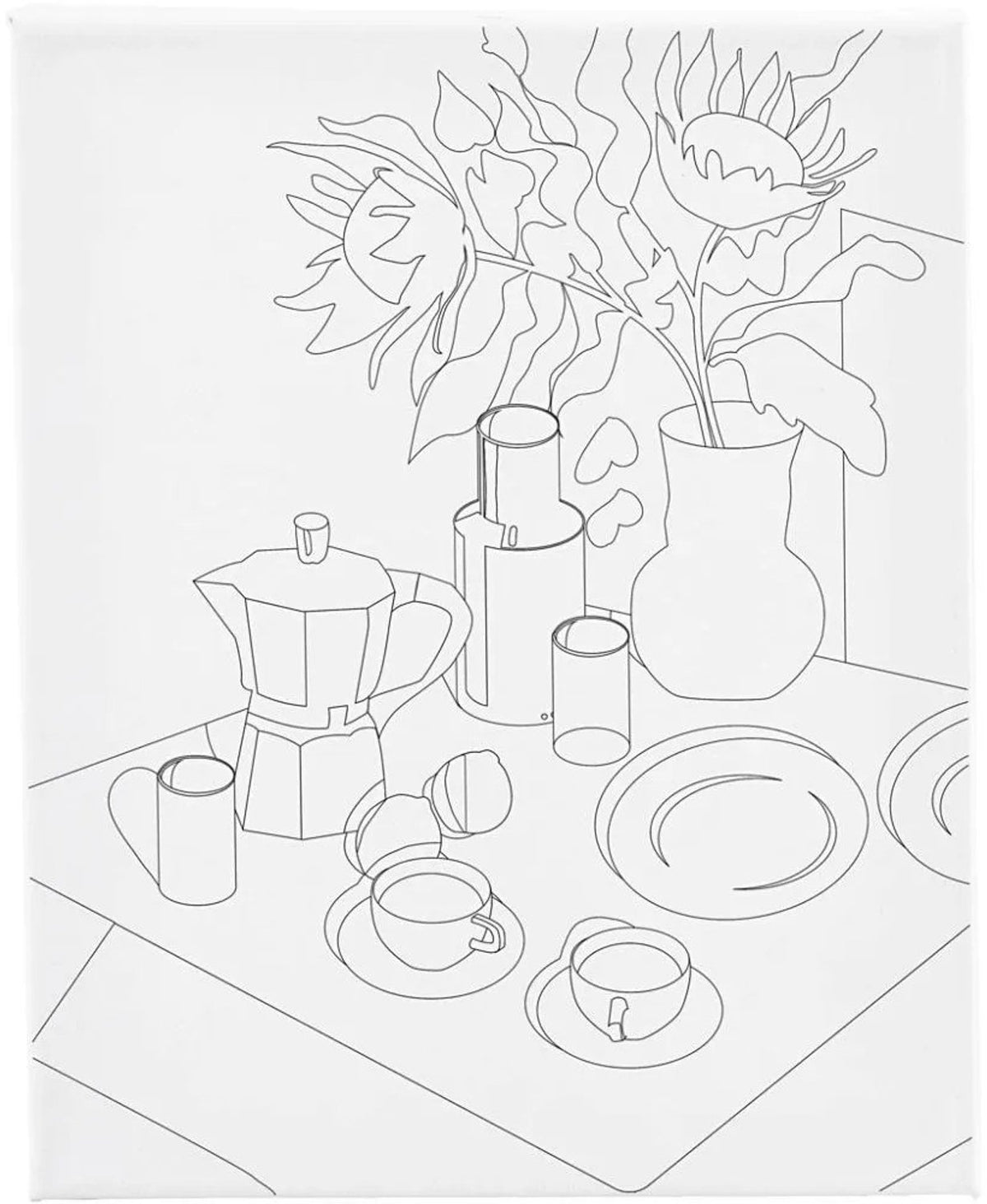Creativ company schildercanvas met print onbijttafel - 24x30cm