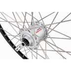 Shimano voorwiel 28 x 1 4'' aluminium zac 2000 velg - dh-c3000-3n naafdynamo - velgrem - zwart zilver