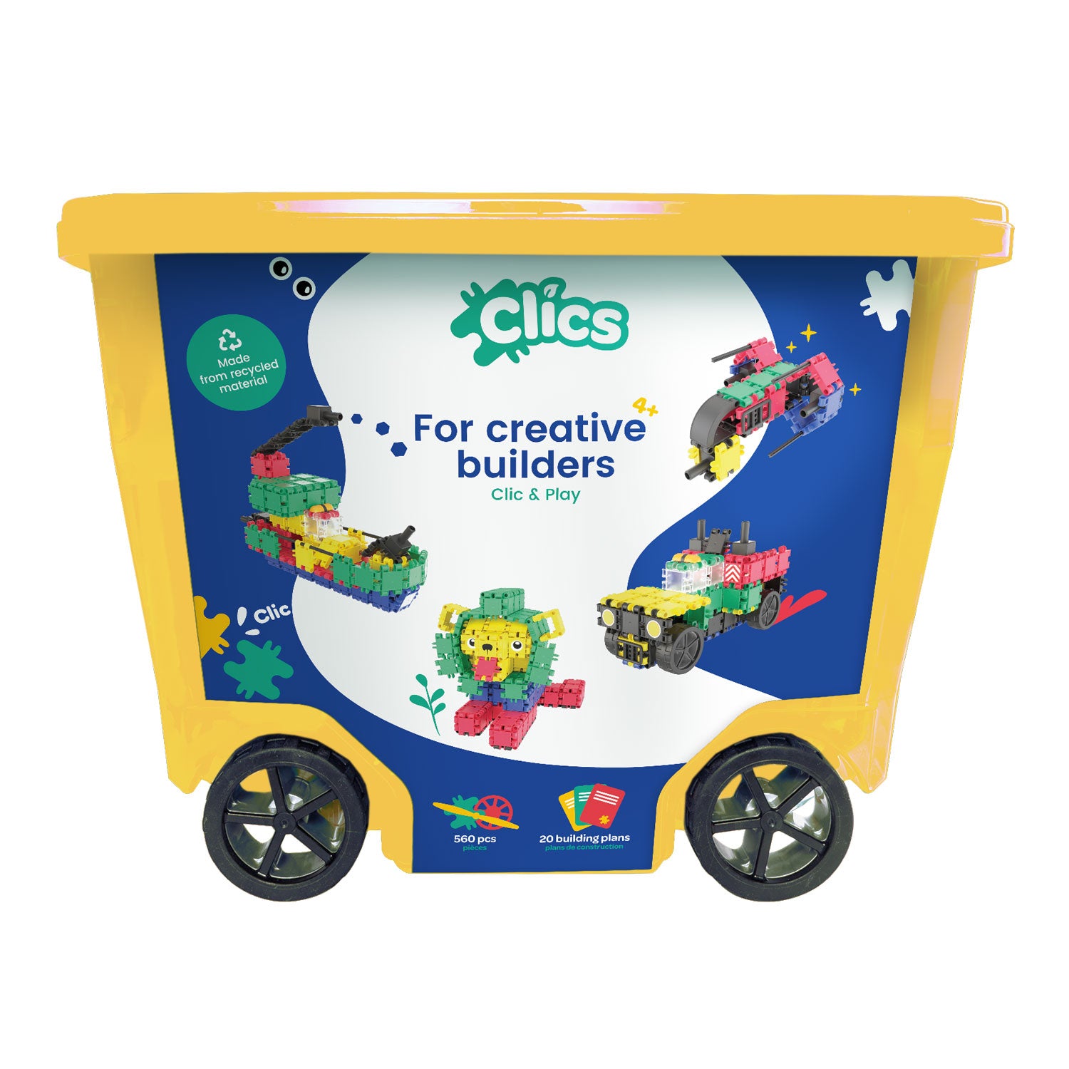 Clics - Clics rolbox bouwblokken 20in1