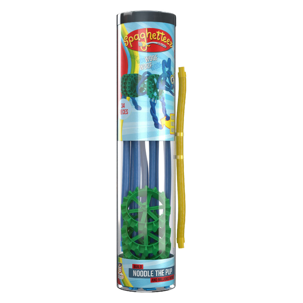Spaghetteez noodle the pup flexibele bouwstaafjes, 34dlg.