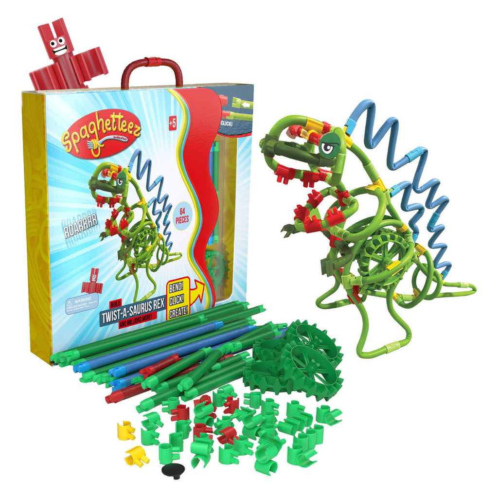 Spaghetteez - Spaghetteez twist-a-saurus rex flexibele bouwstaafjes 64dlg.