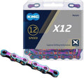 KMC X12 Aurora Blue 126 maillons - Chaîne de vélo avec Double X-Bridge - 12 vitesses