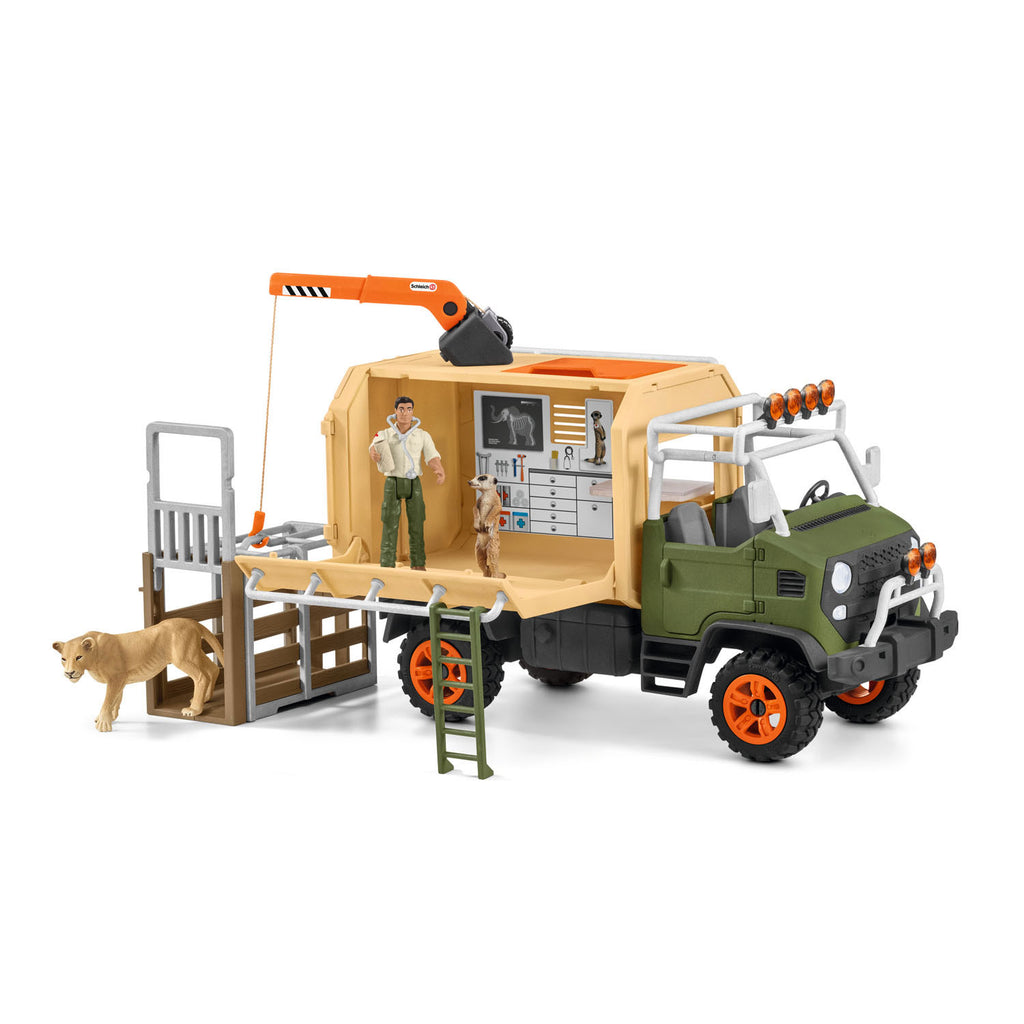 Schleich wild life grote reddingswagen voor dieren 42475