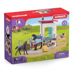 Schleich - horse club paardenbox met merrie en veulen - 42611