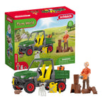 Schleich farm world houtzager met voertuig 42659