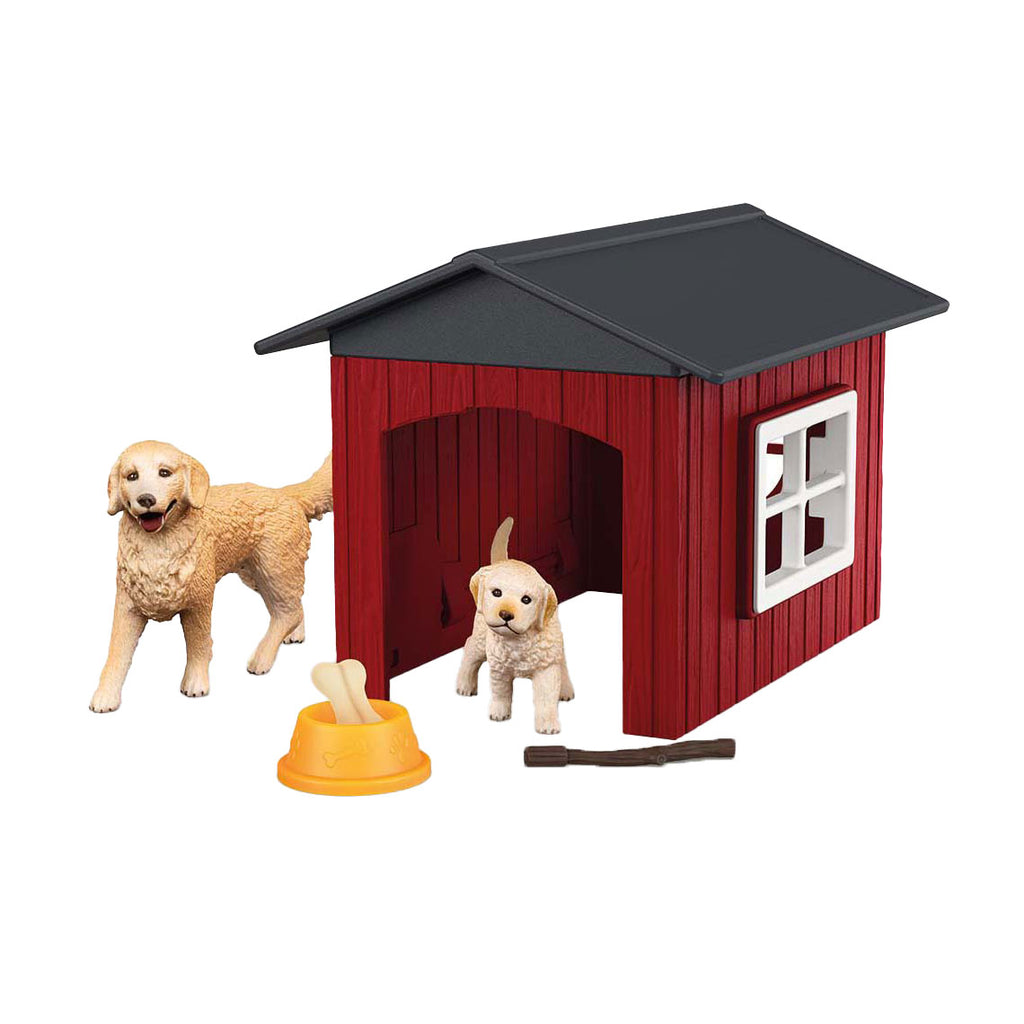 Schleich - farm world hondenhok met golden retrievers 42722