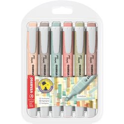 STABILO - STABILO Tekstmarker swing cool 275/6-09 kleuren ment breed beitel 6 stuks