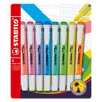 STABILO - STABILO Tekstmarker swing cool 275/8-3 kleuren ment breed beitel 8 stuks