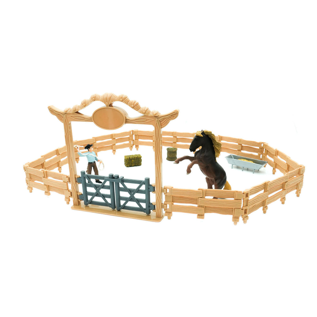 Mojo - farmland western ranch met paard en cowboy speelset - 380064