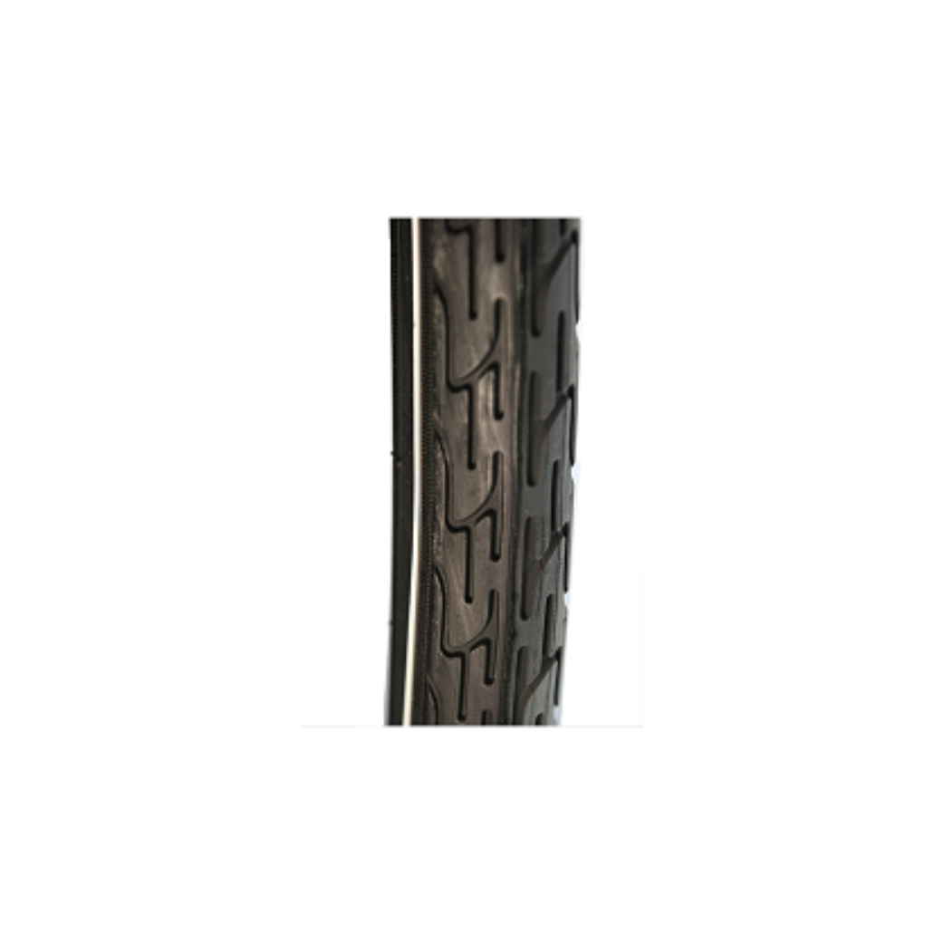 Buitenband 28x1 1 2 deli zwart+ witte bies 40-635