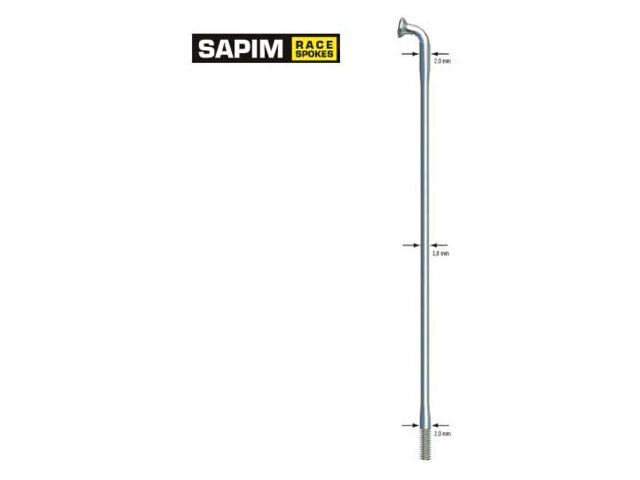 Sapim spaak 14-290l race rvs zonder nippel (100st)