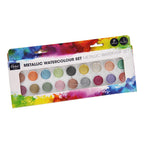 Artist waterverfset metallic 18 kleuren