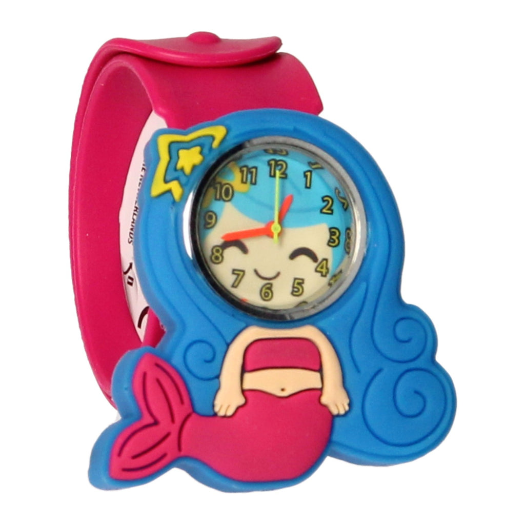 - Klaparmband met Horloge - Zeemeermin